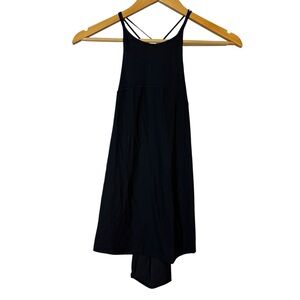 Lululemon Tank Top black strappy draped open back size 4??